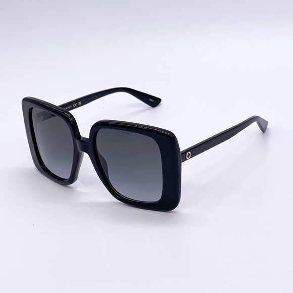 NEW GUCCI GG1314S 001 WOMEN’S BLACK SQUARE FRAME SUNGLASSES GUCCI - Picture 5 of 14